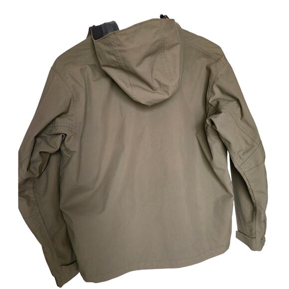 SOREL Men's Waterproof Zip up Hooded Omni-Tech Khaki Earth Tone Coat JacketLarge - Picture 3 of 13